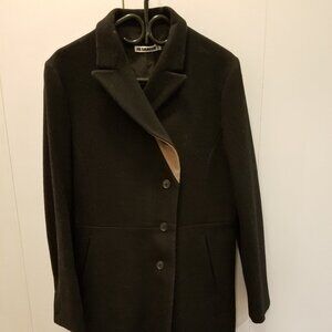 Jil Sander 3/4 length women's ladies' 100% Wool Coat made in Italy